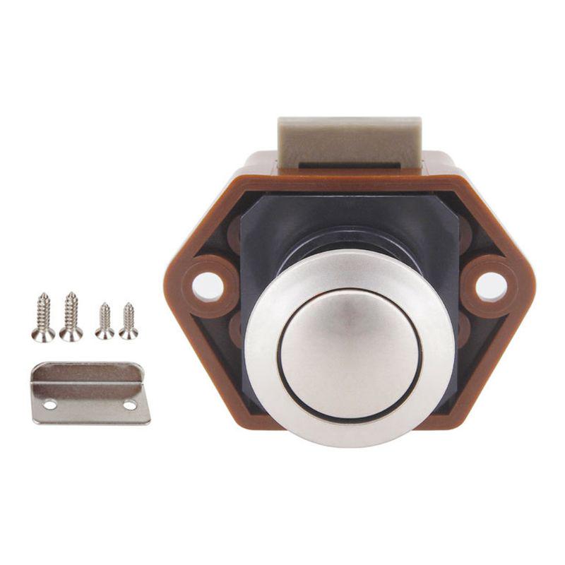Zinc Alloy Diameter 20mm Camper Car Push Lock RV Caravan Boat Drawer Latch Button door Locks For Furniture Hardware