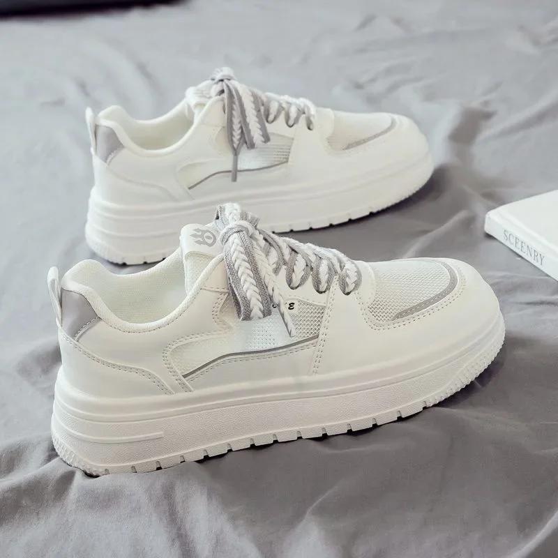 Designer Platform Running Sneakers Women Tennis shoes Woman Walking Chunky Sneakers white Casual Slip on Vulcanized Shoes2024