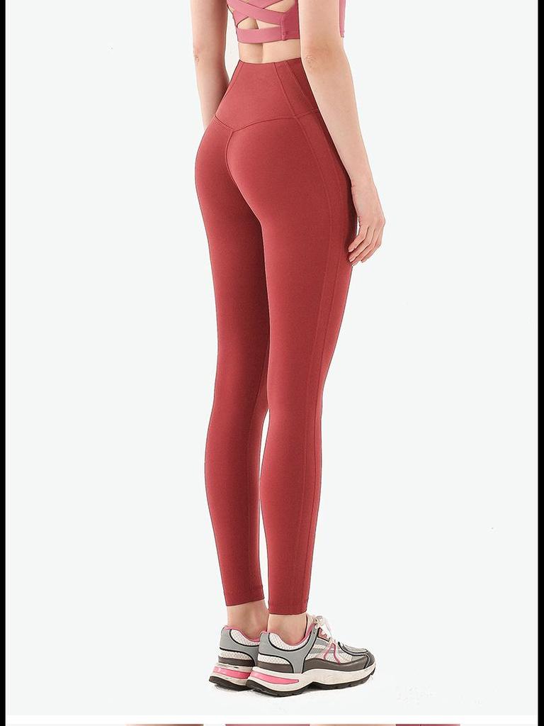 Women's High-Waist Quick-Dry Peach Hip Yoga Pants - T-Line Free