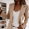 Fashion Women Blazer Suit Slim Office Formal Office Long-sleeved Solid Color Jacket Business Small Suit