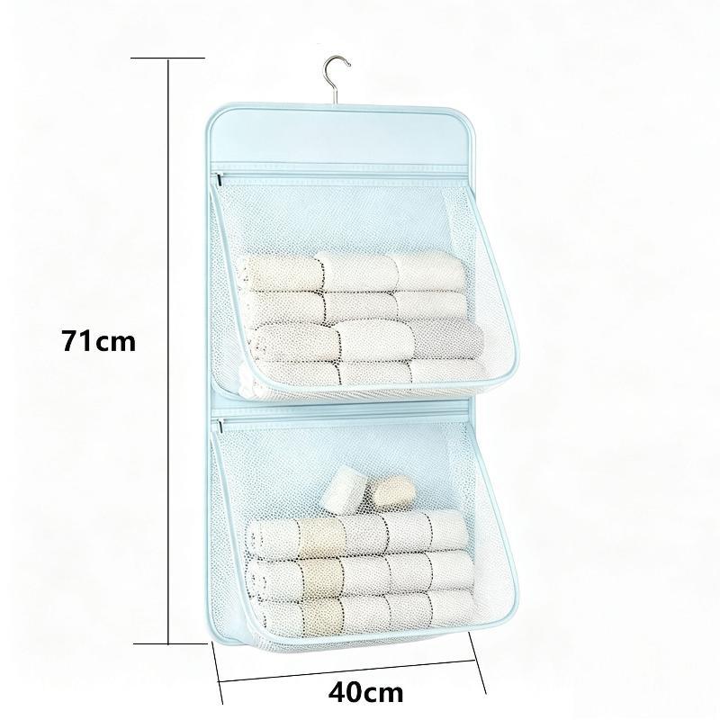 Hanging Mesh Closet Organizer 1/2/3 Tier Breathable Pockets For Storing Underwear Socks And Small Accessories