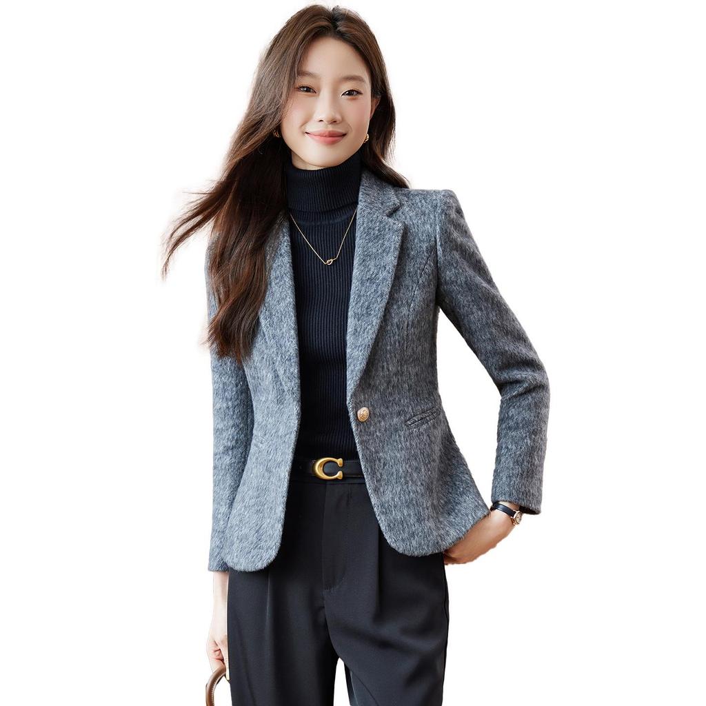Women's Petite Wool Blazer - Stylish & Versatile Short Suit for Autumn/Winter 2025