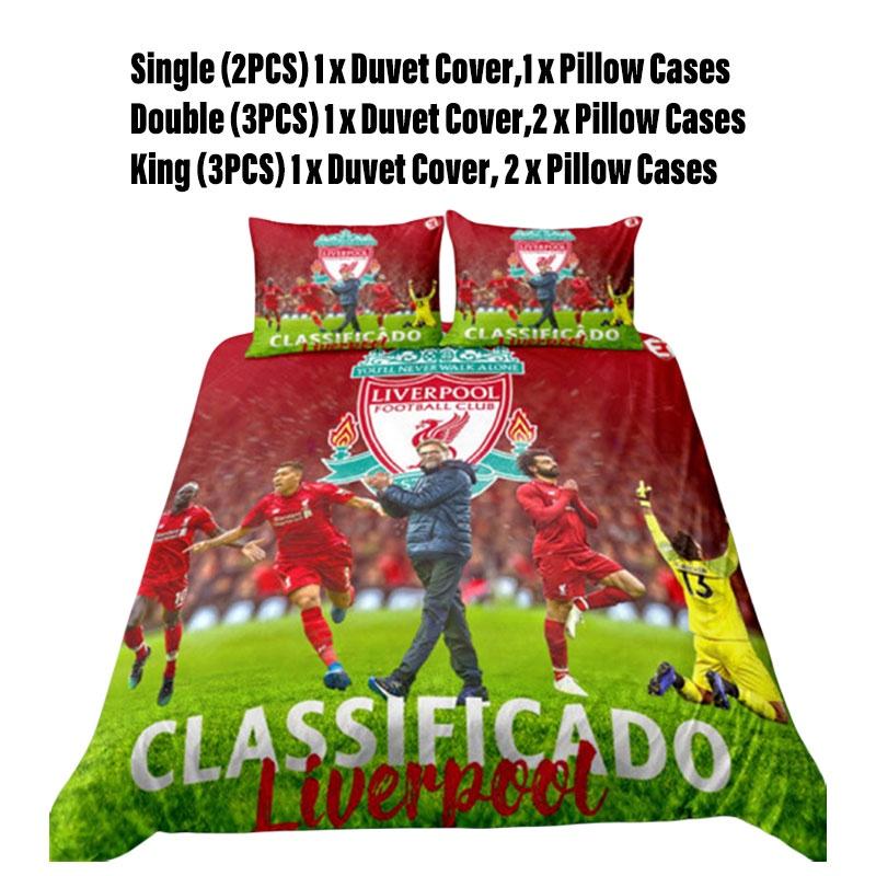 Football-themed Bedding Set Includes Duvet Cover And Pillowcase Polyester Material