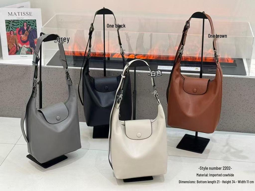 New 2025 Dragon Hobo Dumpling Bag - Premium Cowhide, Versatile Crossbody & Shoulder Design