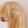 Simple Bowknot Hairclip for Girl Metal Hair Clip Side Pin Lady Hair Styling Tool 2000s Women Hairpin Hair Decoration