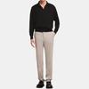 AMIPARIS Appliqué Heart Merino Wool Knit Long Sleeve Polo Sweater Unisex Sweater Black UPL342KN0039-001