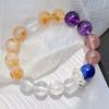 12Mm Natural Lazuli White Crystal Amethyst Citrine Bracelet Bracelet