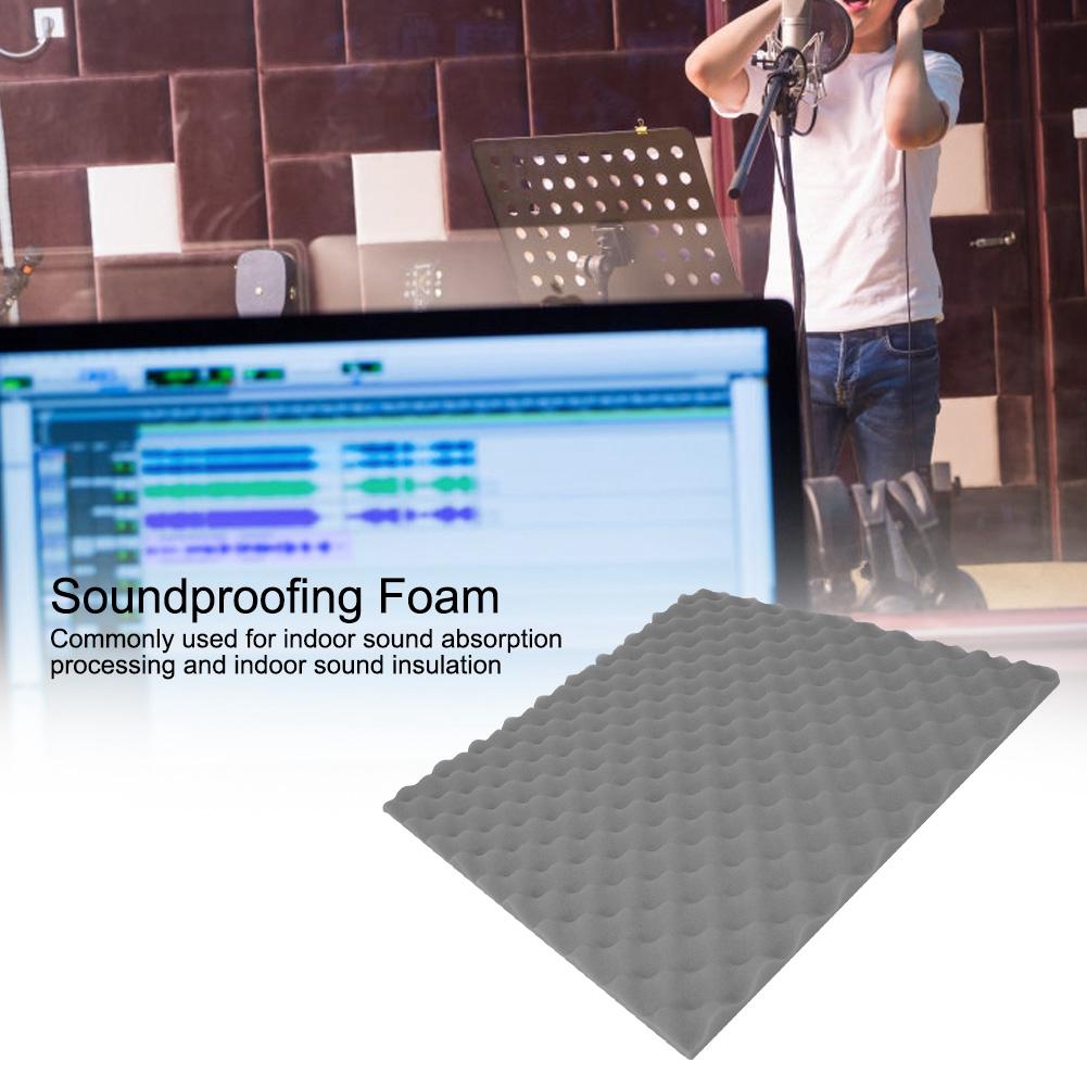 6Pcs Soundproof Padding Foam Sound Insulation Deadening Material for Studio Indoor Wall50x50x3.5cm
