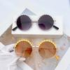 2025 Fashion Trend Metal Flower Children's Personality Versatile UV Protection Style Sunglasses