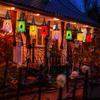 Glowing Outdoor Witch Hat LED Luminous Tree Hanging Ornament Kids Party Decor Halloween Wizard Hat Magic Prop Solution