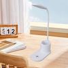 LED Desk Lamp Touch Control Flexible Arm Small Table Light with Wireless   Pen Holder for Dorm Bedroom