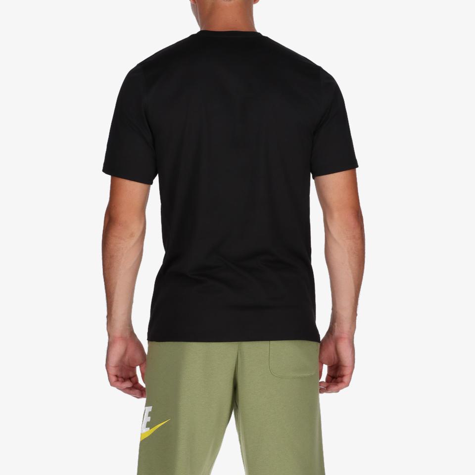 Nike Los Angeles Lakers Legend Court Practice Logo Print Crew Neck T-Shirt Men Tops Black DR6469-010