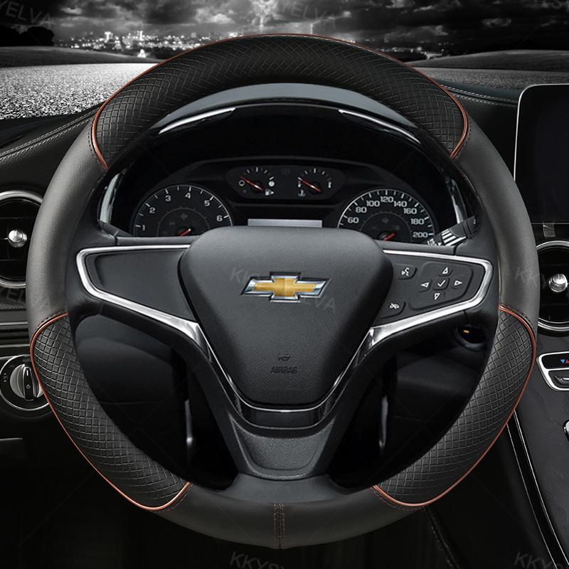 Autó kormánylapát 38cm 15" Bőr Chevrolet Cruze Malibu Sail Spark Captiva Equinox Trax/Tracker AVEO Lova RV-hez