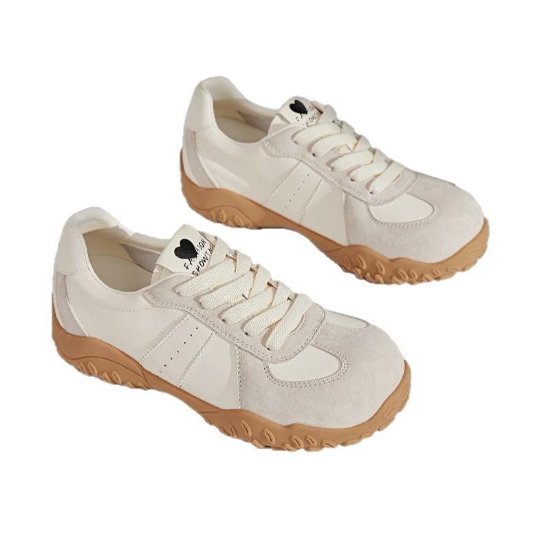 Retro leather German training shoes women's 2025 autumn new shoes platform-soled versatile casual little white shoes sports Forrest Gump shoes
