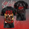 Maglietta Stampa 3D Rock Band Slayer Uomo Donna Moda Casual Uomo Manica Corta Maglietta Hip Hop Top Magliette Abbigliamento Uomo