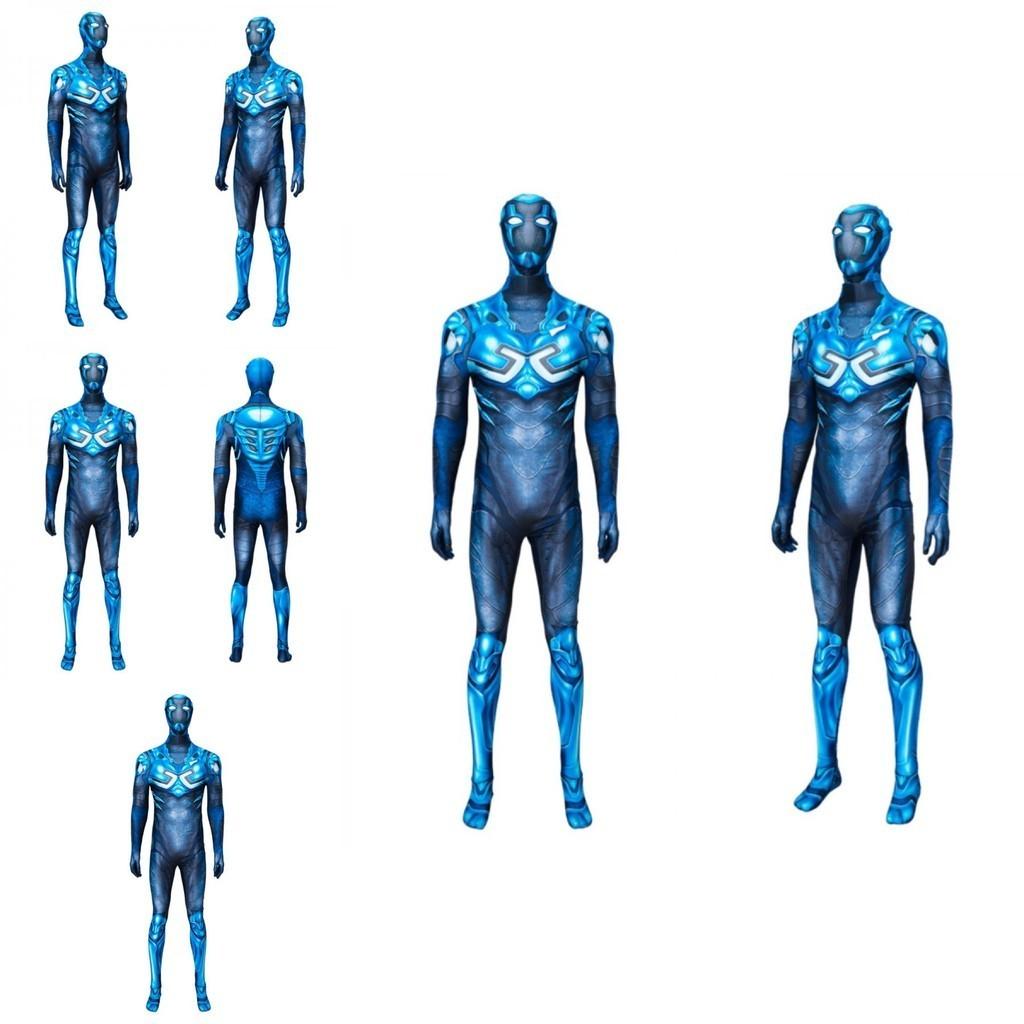 Trendy Blue Beetle Cosplay Jumpsuit Long Sleeve Polyester Costume For All Seasons
