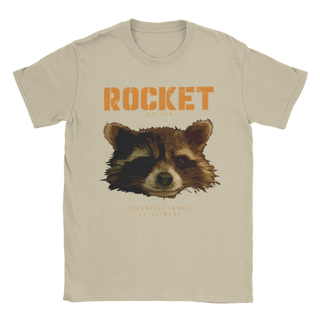 Graphic Printing Guardians Of The Galaxy Rocket T Shirt For Unisex 100 Cotton Tshirts Short Sleeve Clothes