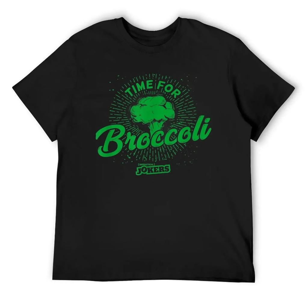 Impractical Jokers Time for Broccoli T-Shirt Summer Tops Blacks Tees Fashion Shirts T-shirt Men