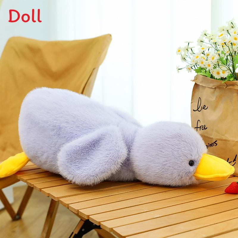 Cartoon Pink Puffed White Duck Plush Toy With Soft Pp Cotton For Kids Bedroom Decor