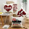 Valentine's Day Pillow New English Plaid Print Pillow Sofa Bedside Linen Cushion Cover