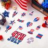 14/17/23/24Pcs USA Independence Day Refrigerator Magnet Waterproof PVC Patriotic 4th of July Festival Cartoon Magnetic Decoration Ornament