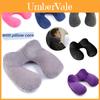 Three-piece Set Of Inflatable Neck Pillows For Long Trips Pvc Material With Plush Fabric