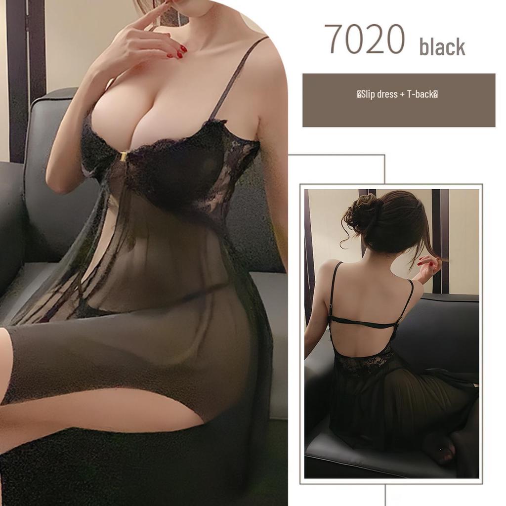 Women's Lace Push-up Lingerie - Sexy Strappy See-through Plus Size Pajamas