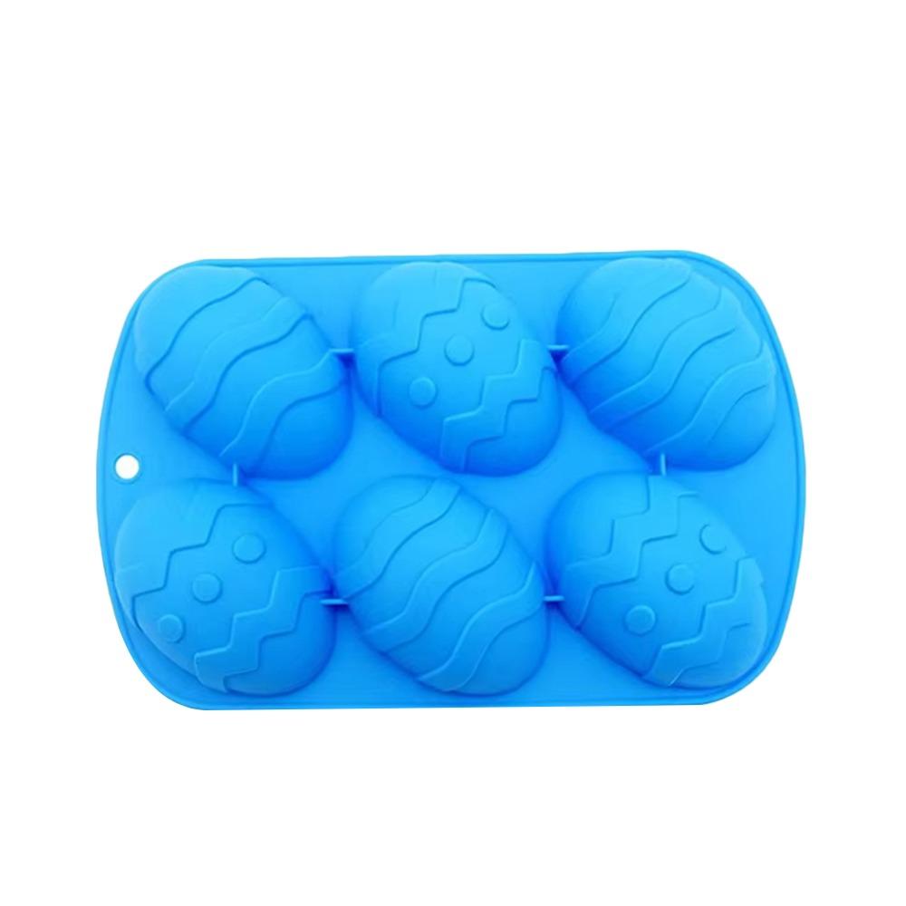 Handmade Easter Egg Mold Egg Shape Chocolate Tray DIY Silicone Mold  Easter синий