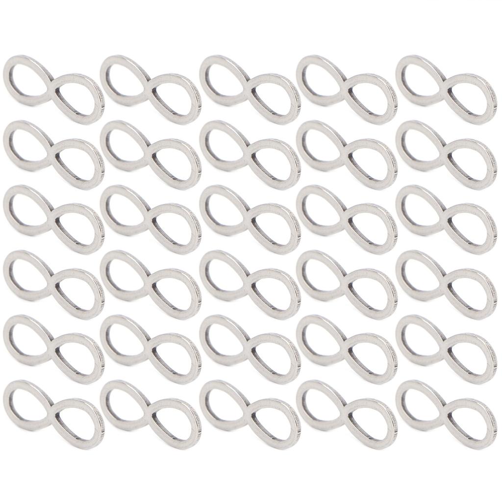 30Pcs Stainless Steel Hollow Pendant Bezel 8Shape Metal Resin Frame Jewelry Making Open Bezel