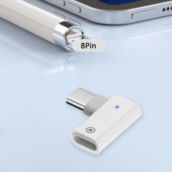 Charger Connector with Play Quick Charging Indicator Plug USB-C Male To Female Charging