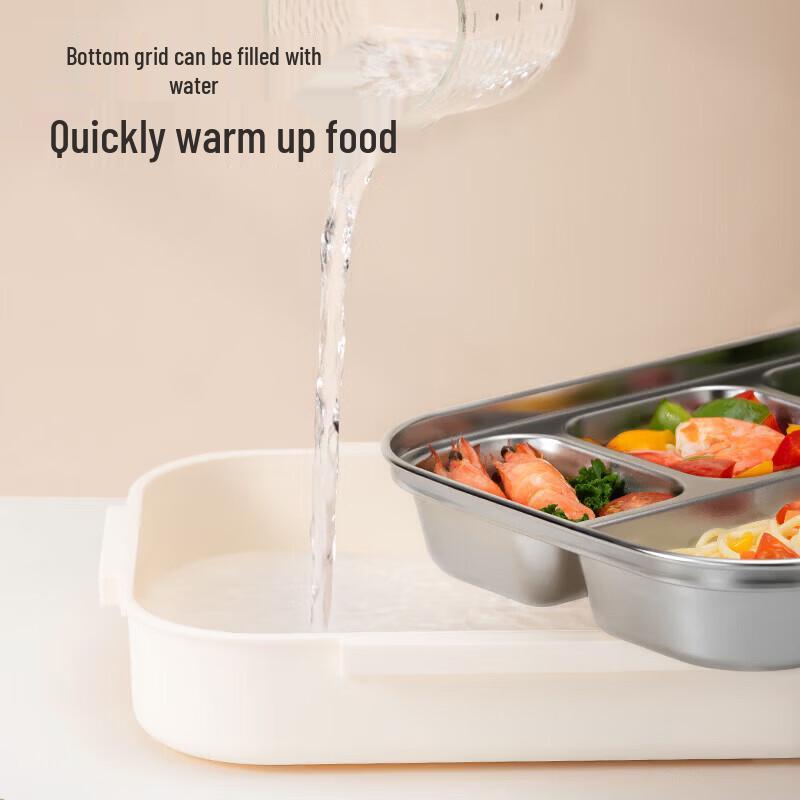 TAFUCO Divided 304 Stainless Steel Titanium Coated Lunch Box