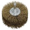 Brosse Circulaire - BOSCH - Ø 80 Mm - Fils Ondulés Laitonnés - Idéale Pour Le Cérusage Du Bois - Jaune
