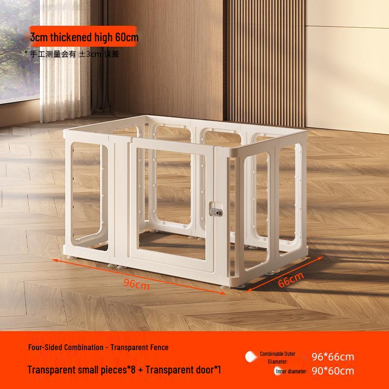 60CM High Transparent Indoor Dog Fence - Flexible Barrier for Small Pets