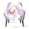 Unicorn Customize Your Name Blanket Used For Chair Office Sofa Bed Camping Soft And Warm Giving Friends And Relatives Birthday Graduation Gift