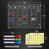 Acrylic Calendar for Fridge with 3 Packs Stickers & 3 Markers - Clear Magnetic Calendar for Refrigerator, Dry Erase Calendars for Fridge Whiteboard,