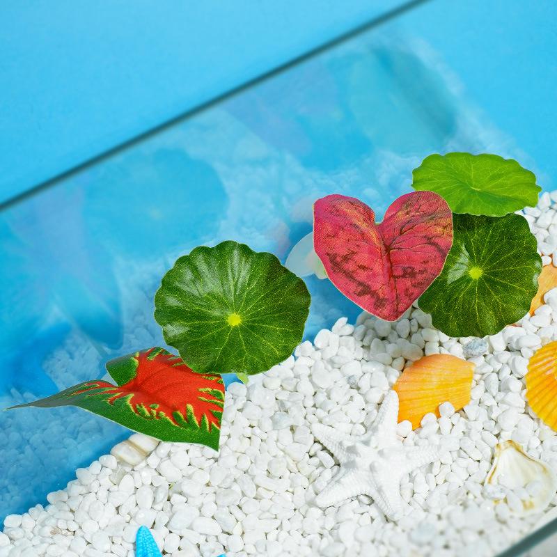 Simulated Leaves Artificial Fish Resting Leaf Fake Aquarium Plant Fish Tank Landscaping Leaf Betta Fish Spawning Leaves Hammock