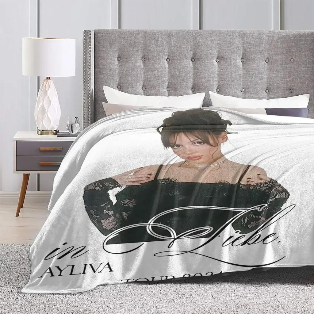 Ayliva Liebe Tour Blanket Velvet Decoration Singer Pop Music Cozy Super Warm Throw Blanket for Home Travel Rug Piece