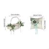 Western Wedding Flowers Basket Small Rattans Woven Basket with Handle for Bride X3UC