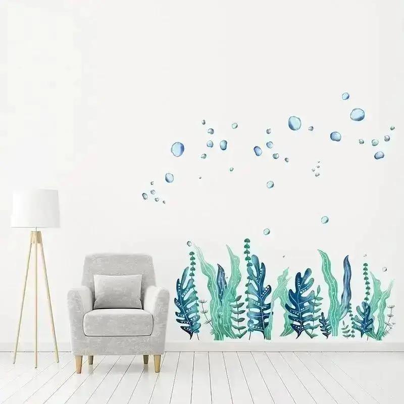 1PCS Creative Seaweed Bubble Wall Stickers Drawing Room Children's Room Bathroom Wall Decals Decoration Art Painting Wallpaper
