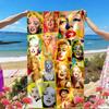 Marilyn Monroe Print Beach Towel, Versatile Lightweight Absorbent Beach Towel for Pool Surf Yoga Bathroom, Perfect Birthday Holiday Gift