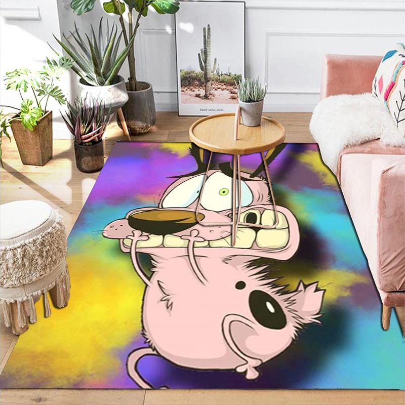 Courage the Cowardly Dog Rug Floor Mat for Living Room or Bedroom Soft and Comfortable Carpet a Gift for Birthday and Holiday.MFF0918002