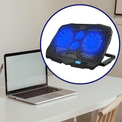 Laptop Cooling Pad Fan Cooler Stand Quiet Desktop 6 Winds Speed Adjustable 2USB Port