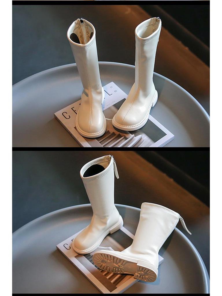Stivali Princess Alti da Bambina - Pelle, Mezza Gamba, Comodi, Versatili per Autunno/Inverno