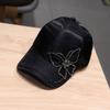 Spring and summer women's lace butterfly rhinestone baseball cap fashion mercerized cap versatile sun hat tide