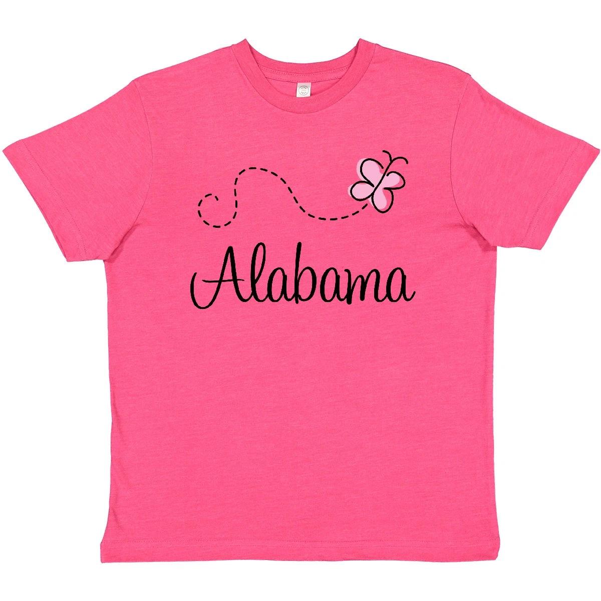 Inktastic Butterfly Alabama Youth T-Shirt States United U S Alabaman Home State 120