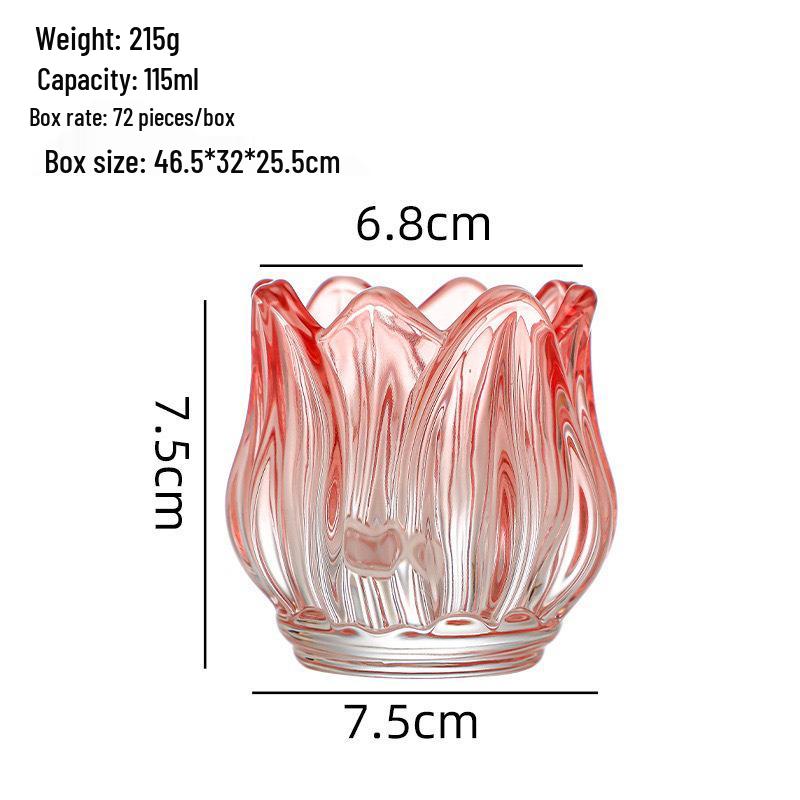 Colorful Tulip Glass Candle Holder & Aromatherapy Diffuser for Home Decor