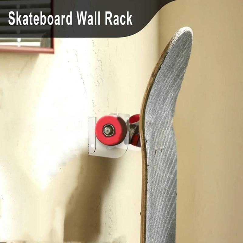 Wall Mount Skateboard Hanger Horizontal Skateboard Deck Display Rack Skateboard Hooks Hanger for Skateboard Deck Storage