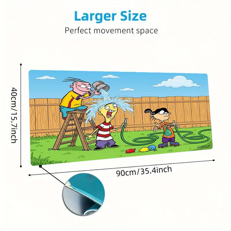 Ed, Edd n Eddy Color Mouse Pad Large Gaming Table Cushion Non-slip Laptop Tablet Big Mousepad XXL Mat Mini PC Playmat With Lock edge