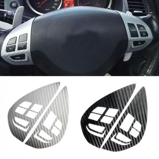 1Pc Steering Wheel Switch Button Audio Sticker Cover Trim Fit For Mitsubishi ASX