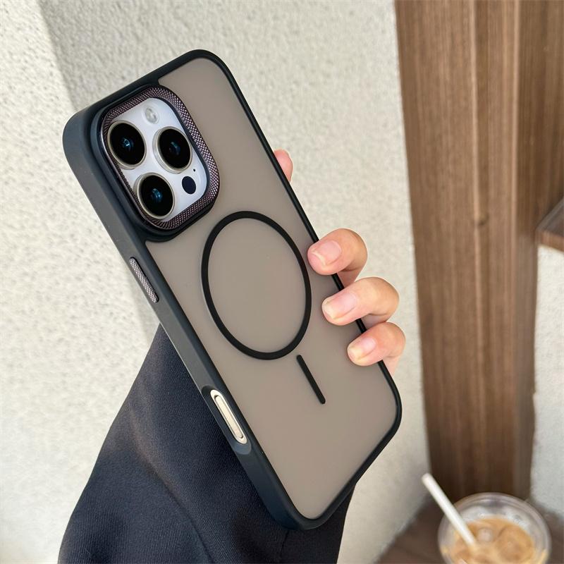 

Роскошный матовый чехол Magsafe для iPhone 16E 14 15 16 Plus 11 12 13 16 pro max Жесткий магнитный противоударный чехол для беспроводной зарядки for iPhone 16proMax